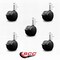 Service Caster 2'' Black Floor Safe Twin Wheel Casters with Brakes 7/16 Grip Ring Stem, 5PK SCC-GR02S50-TPR-BLK-B-716176-5 - alternate 3